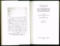 「K.マンスフィールド書簡集」The Collected Letters of Katherine Mansfield.