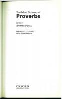 The Oxford Dictionary of Proverbs. Previously Co-Edited with John Simpson. Fourth edition. オックスフォード諺辞典　