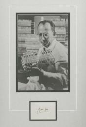 Signed card of Jonas Salk. Original autograph. ジョナス・ソーク自筆署名入カード　