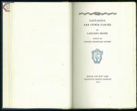 Fantastics and Other Fancies. Edited by Charles Woodward Hutson. 「気まぐれ草」　