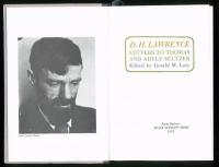 D.H.Lawrence: Letters to Thomas ＆ Adele Seltzer. Edited by Gerald M.Lacy.