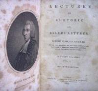 Lectures on Rhetoric and Belles Letters. 修辞学と文学に関する講義　