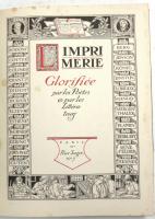 L’Imprimerie Glorifiee par le Poetes & par les Litterateurs. (”Les Maitres imprimeurs de France” to spine). フランス出版年鑑　