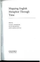 Mapping English Metaphor Through Time. Edited by Wendy Anderson，Ellen Bramwell and Carole Hough.