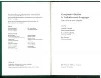 Comparative Studies in Early Germanic Languages. With a focus on verbal categories. Edited by Gabriele Diewald，Leena Kahlas-Tarkka，Ilse Wischer. [Studies in Language Companion Series (SLCS)，Vol.138]