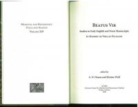 Beatus Vir. Studies in Early English and Norse Manuscripts. In Memory of Phillip Pulsiano. [Medieval and Renaissance Texts and Studies Vol.319]