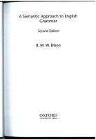 A Semantic Approach to English Grammar. [Oxford Textbook in Linguistics]