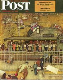 The Saturday Evening Post 1946年11月16日号　表紙：Commuters: (Crestwood駅) (画 N.ロックウェル)