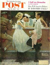 The Saturday Evening Post 1957年5月25日号　表紙：After the Prom: はじめてのデート (画 N.ロックウェル)