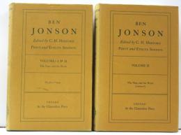 Ben Jonson. Volume I and II. The Man and his Work. 2 vols. (Vol. 1 and 2 only，Complete in 11 vols.)