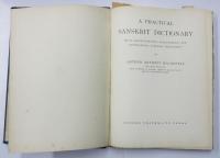 A Practical Sanskrit Dictionary. With Transliteration, Accentuation, and Etymological Analysis Throughout. 実用サンスクリット辞典　(山口恵照先生旧蔵)　