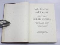 Style，Rhetoric，and Rhythm. Essays by Morris W.Croll. Edited by J.Max Patrick and Robert O.Evans，with John M.Wallace and R.J.Schoeck.