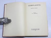 Complaints. Edited with Commentary and Notes by W.L.Renwick.