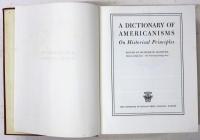A Dictionary of Americanisms on Historical Principles. 米語辞典　