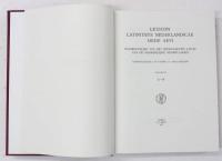 Lexicon Latinitatis Nederlandicae Medii Aevi. Woordenboek Van Het Middeleeuws Latijn Van De Noordelijke Nederlanden. Conposuerunt J.W.Fuchs，Olga Weijers，et Marijke Gumbert-Hepp. 中世ラテン語 - オランダ語辞典　