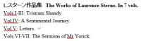 The Works of Laurence Sterne. Ｌ.スターン作品集　シェイクスピアヘッド版
