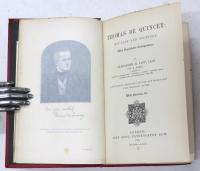 Thomas de Quincey: His Life and Writings. With Unpublished Correspondence.