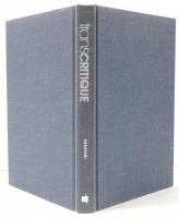 Transcritique. On Kant and Marx. Translated by Sabu Kohso. 　トランスクリティーク　カントとマルクス　