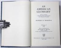 An American Glossary. Being an Attempt to Illustrate Certain Americanisms Upon Historical Principles. アメリカ語彙集