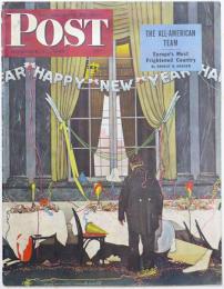 The Saturday Evening Post 1945年12月29日号　表紙：Happy new year: (パーティの翌朝) (画 N.ロックウェル)