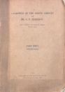 CATALOGUE OF THE ASIATIC LIBRARY OF DR. G.E. MORRISON. NOW A PART OF THE ORIENTAL LIBRARY, TOKYO, JAPAN　PART FIRST ENGLISH BOOKS