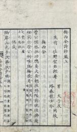梅西舎詩鈔 二巻
