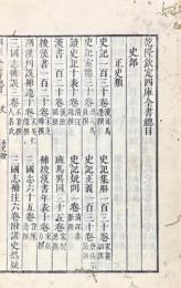 乾隆欽定四庫全書総目