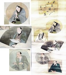 江戸作者肖像画幅