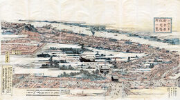 新吉原仮宅場所一覧　鳥瞰図