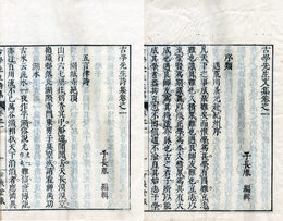 古学先生文集・詩集　文6詩2巻