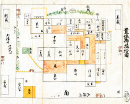 置塩御構指図　江戸城本丸数寄屋の御用塩保管施設図