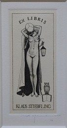 山本六三　銅版画　「死と女-クラウス氏」