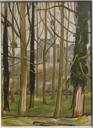 荻須高徳リトグラフ　クレピーの木立ち