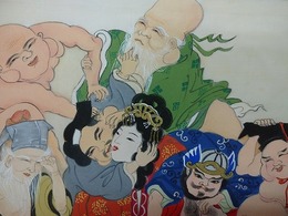 肉筆春画　「七福神」