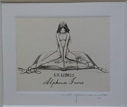 山本六三　銅版画　「ニンフェット(イノウエ氏)」