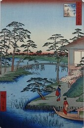 初代歌川広重筆　名所江戸百景　木母寺内川御前裁畑（墨田区）