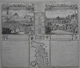 Succession des Empereurs du Japon avec une Description de Meurtre de ｌ'Empereur Cubo et Ambassadeurs Hollandois ce Pays la