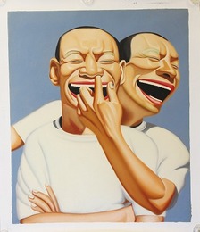 岳敏君油彩画　双子