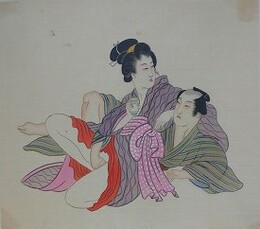 肉筆春画　絹本張込帖　10図