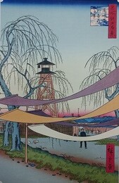 初代歌川広重筆　名所江戸百景　馬喰町初音の馬場（中央区・千代田区）