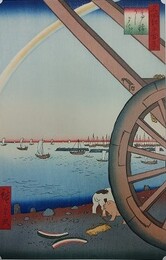 初代歌川広重筆　名所江戸百景　高輪うしまち（港区）