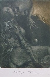 池田満寿夫　版画　マドンナの真珠 3