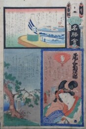 江戸の花名勝会　り　十番組　浅芽原　尾上菊次郎　浅芽ヶ原衣掛松