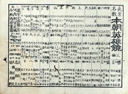 番付　武者名數　本朝英雄鏡　三編