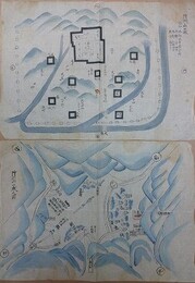 防州山口城之図