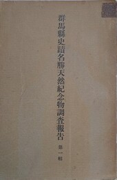群馬県史蹟名勝天然記念物調査報告 1輯　（瀧澤石器時代遺蹟ほか16件）