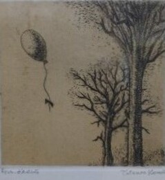 駒井哲郎版画　風船
