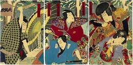 豊原国周　役者絵　B　3枚続