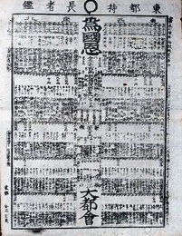 番付　東都持○長者鑑