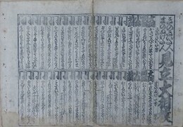 番付　きのきいた人まのぬけた人見立大相撲